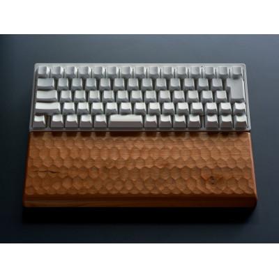 ふるさと納税 府中市 【広島県府中市産】HHKB専用亀甲名栗木製パームレスト&amp;ルーフ　ブラックチェリー　蜜蝋クリーム付き