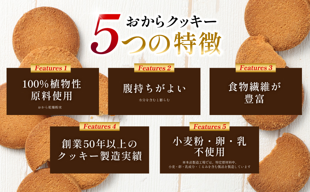 無選別おからクッキー（プレーン） 約1kg （50g×2袋）