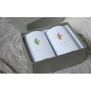 【嘉永元年創業】静岡県産一番茶使用　煎茶・焙じ茶本格ティーバッグ2缶セット◆