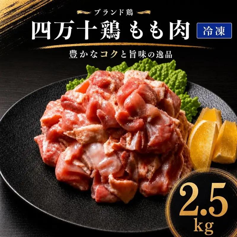 国産 鶏もも肉 2.5kg (500g×5袋) 冷凍 四万十鶏 ［1789］