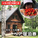 【ふるさと納税】【いちご狩り体験つき】インカルシぺ白樺 1泊2名様 宿泊券(食事なし)|北海道十勝・大樹町【1482751】