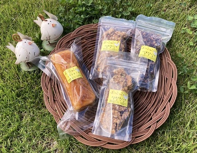 八ヶ岳グラノーラと手作りケーキ（レモンケーキ）セット　ケーキ グラノーラ 菓子 詰合せ レモンケーキ 1本 八ヶ岳グラノーラ プレーン きなこ カカオ 3種 各100g セット 手作り 八ヶ岳 健康食
