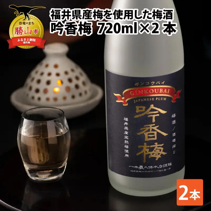 福井県産梅を使用した梅酒　吟香梅(720ml×2本) [A-008063]