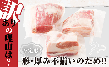 訳あり　宮崎県産 豚バラブロック1kg 豚 豚バラ バラ