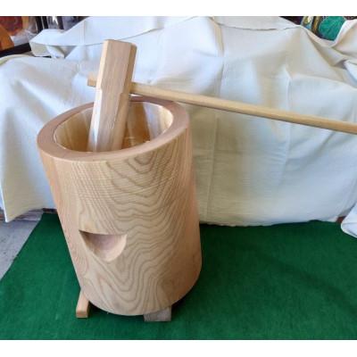 ふるさと納税 南木曽町 ケヤキの臼とカエデの杵の餅つきセット |  | 03