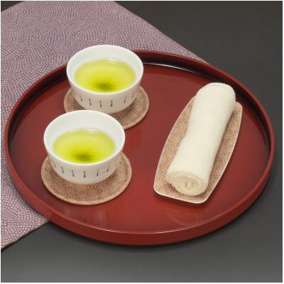 ふるさと納税 和歌山市 友禅和紙 おしぼり トレー 麻の葉 5枚セット 食洗機対応の和風おしぼりトレー |  | 02