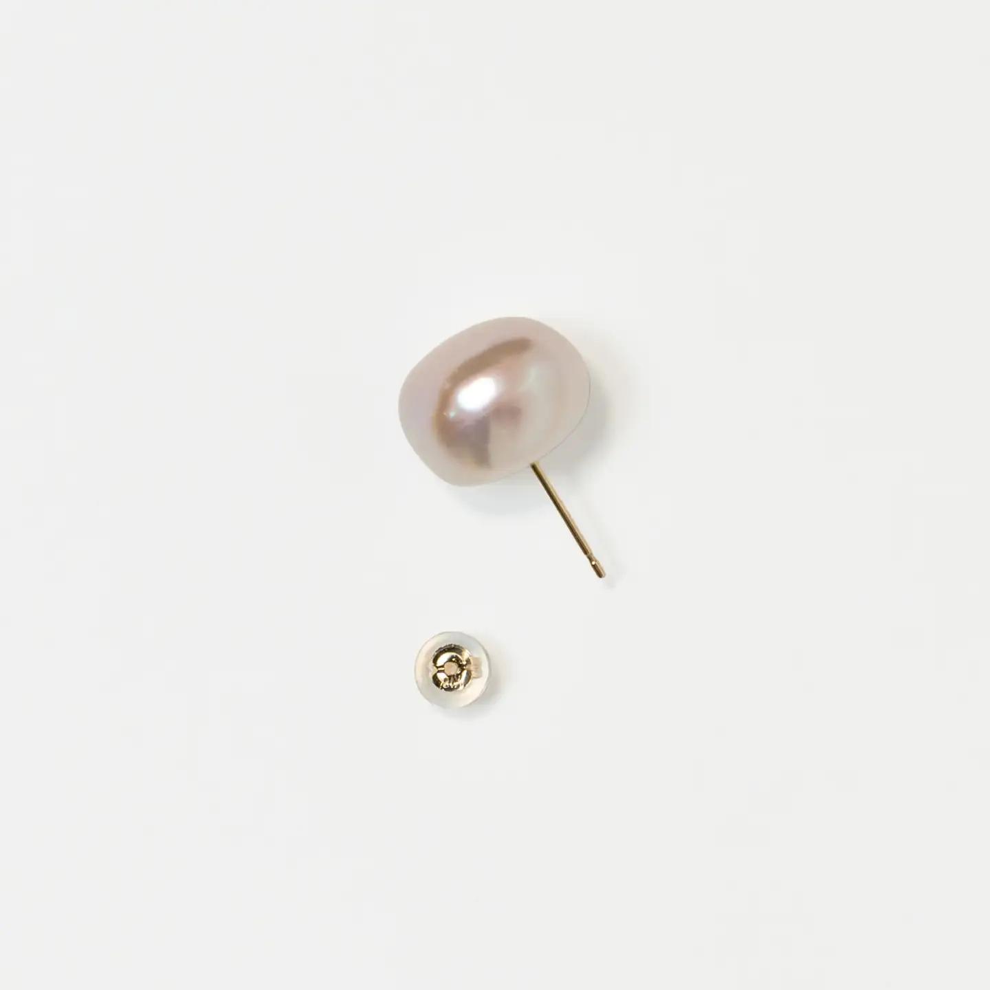 2108 バロック淡水真珠(ピンク) ピアス 11.0mm K10YG（ポスト・キャッチ） パール   K10YGイエローゴールド ジュエリー アクセサリー 大粒パール 一粒ピアス ギフト 記念日 伊