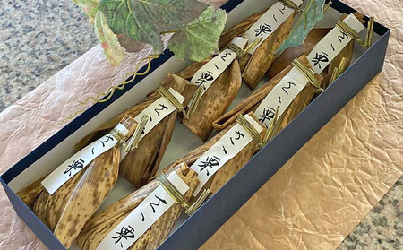 和菓子屋さんがつくる　栗きんとんを羊羹で包んだ「ささ栗」