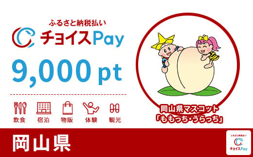 
岡山県チョイスPay 9,000pt（1pt＝1円）【会員限定のお礼の品】
