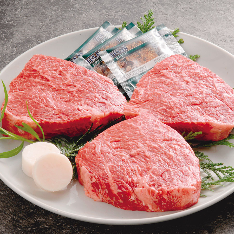 讃岐オリーブ牛ステーキ用（ロース肉2枚切（300g）、もも肉2枚切（160g））