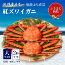 【ふるさと納税】【蟹セレブ】境港産 紅ズワイガニ 大2杯セット（500～600g×2）ボイル済 冷蔵【24-040-009】蟹 かに カニ 紅ずわいがに 紅ズワイ 紅がに 塩茹で 釜茹で ゆでがに 海鮮 海の幸 冬の味覚 鳥取県 米子市 送料無料