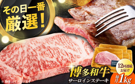 【全12回定期便】博多和牛サーロイン1kg（250g×4枚） 牛肉 肉 [ABBP053]