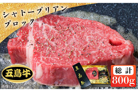 【日時指定必須】五島牛 シャトーブリアンブロック800g（ソース付） 五島市/鬼岳牧場[PEK018]国産牛 牛肉 ブランド牛 セット