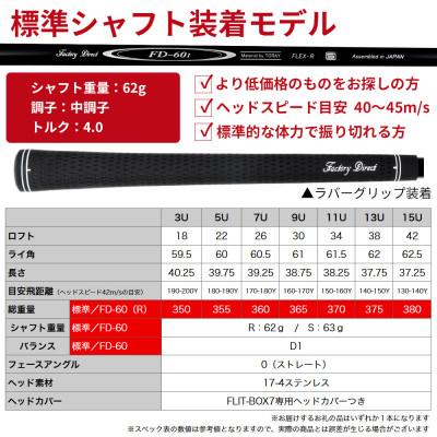 ふるさと納税 東大阪市 [3U/S][標準シャフト][左利き男性用]FLIT-BOX7 ユーティリティ 1本 |  | 03