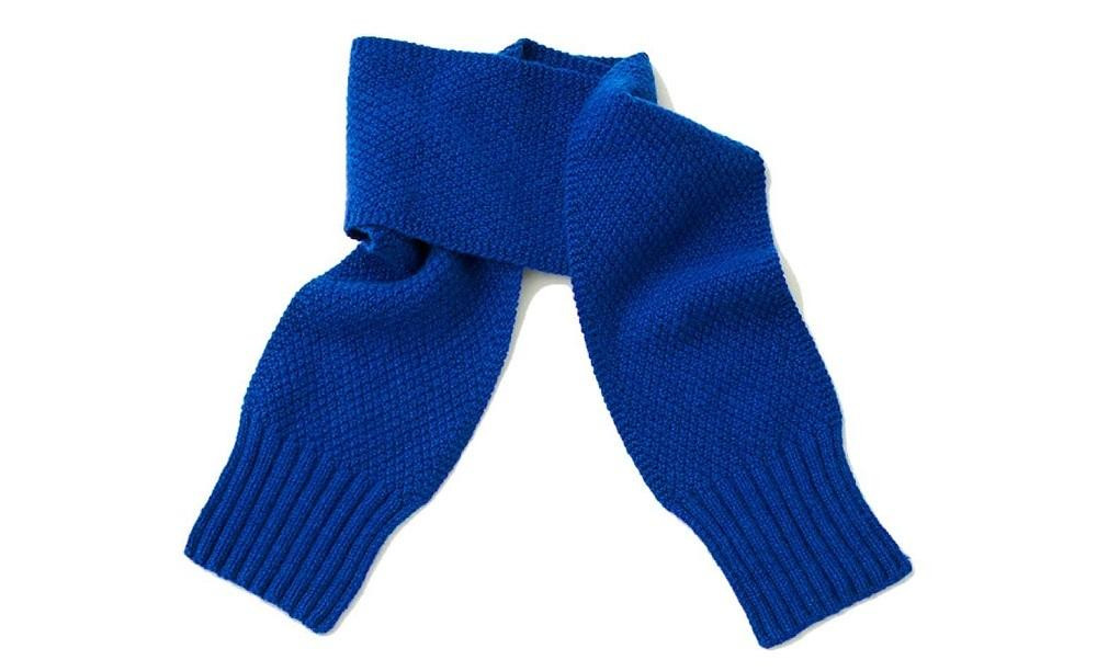 ≪ロイヤルブルー≫【気仙沼ニッティング】カシミヤマフラー [気仙沼ニッティング 宮城県 気仙沼市 20563313-3]