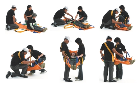 ワンタッチ式ベルト担架 救護担架 SB90A [0004]