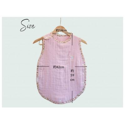 ふるさと納税 泉大津市 8重ガーゼ　丸型スリーパー(ピンク×花柄) |  | 02