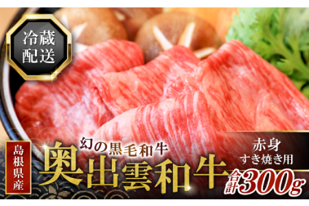 【冷蔵配送】全国大会W受賞！奥出雲和牛赤身すき焼き肉300g （みんな喜ぶ極上赤身すき焼き肉）【すき焼き すき焼 牛肉 赤身 黒毛和牛 300g】
