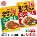 【ふるさと納税】カレー レトルト グリコ 温めずに食べられるカレー職人 セット 非常食 防災関連グッズ 選べる辛さ 甘口 中辛 選べる容量 6食 10食 30食 60食｜保存食 レトルト食品 レンジ 湯煎 備蓄 簡単調理 常温 温めるだけ カレー職人 非常食 防災グッズ 5年保存