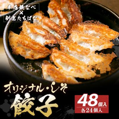 ふるさと納税 福智町 本店鉄なべ×割烹たちばな 餃子セット48個(オリジナル・しそ各24個)