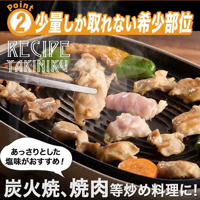 宮崎県産若鶏ハラミ3kg〔12-M606〕_(都城市) 宮崎県産若鶏 ハラミ 300g×10 希少部位 真空パック 真空冷凍 炭火焼 焼肉等炒め料理 小分け