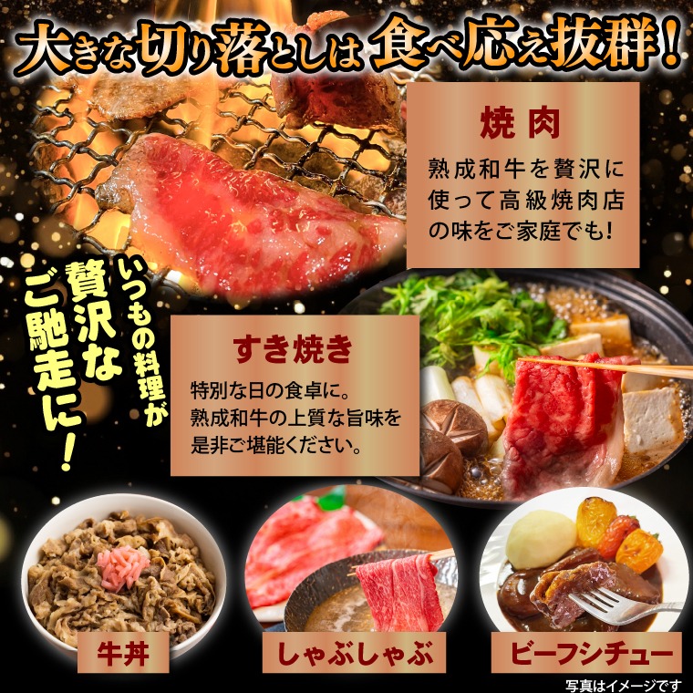 760009 黒毛和牛切り落とし（訳あり品）400g