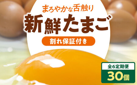 【全6回定期便】平飼い 海草たまご 3パック（30個入り）割れ保証あり 愛媛県大洲市/和田養鶏場 卵 たまご 鶏卵 卵料理 玉子[AGDQ006]