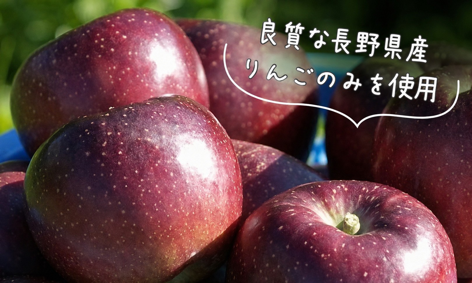 傷んだり、傷がついてしまい出荷できないりんごではなく、出荷用のそのまま食べても美味しいりんごを使用しています。