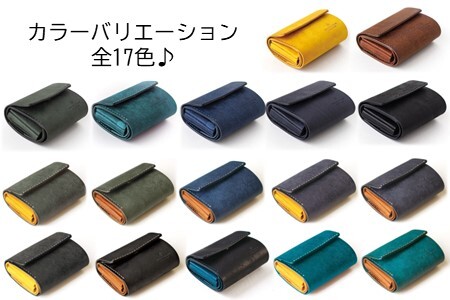 小さい のにめっちゃ入る 三つ折り 財布 11 ネイビーイエロー