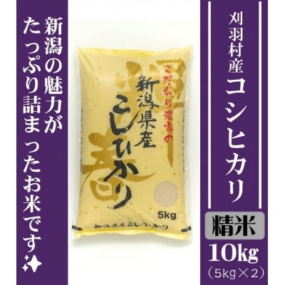 
                  ＜精米＞刈羽村産こしひかり10kg(5kg×2)【1701190】
                