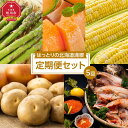 【ふるさと納税】【先行予約】はっとりの北海道満喫定期便セット(5回)_02070 | アスパラ アスパラガス 春 メロン 赤肉メロン とうもろこし ゴールドラッシュ 玉ねぎ じゃがいも 海鮮 ほっけ いくら 旭川市 北海道 送料無料