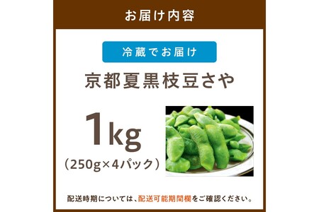 【先行予約／数量限定40】京都夏黒枝豆さや 1kg（250g×4パック）（2026年7月中旬～発送）