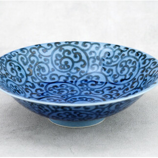 有田焼 坂本窯陶工房 瑠璃釉唐草文様大鉢 A450-19_イメージ2
