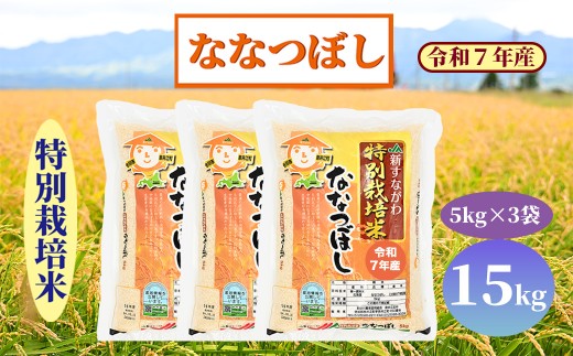 北海道奈井江町　特別栽培米　ななつぼし　15kg