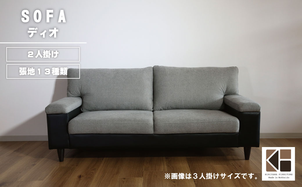ソファー 2人掛け【張地（スタンダード）から選択可】シンプルモダン（ディオ）