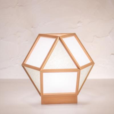 ふるさと納税 中野区 【国産杉】スタンドライト『的 mato』 白×銀鼠　A522-B | 