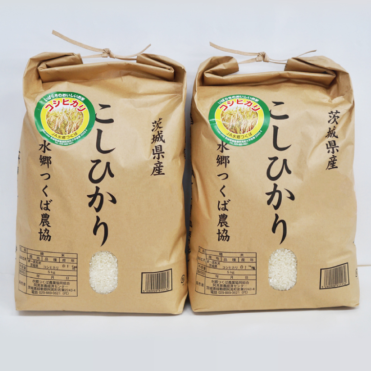 茨城県産こしひかり つくばのかおり 10kg（5kg×2）【コシヒカリ 米 コメ お米 ごはん 旨味 阿見町 精米】(20-02-1)