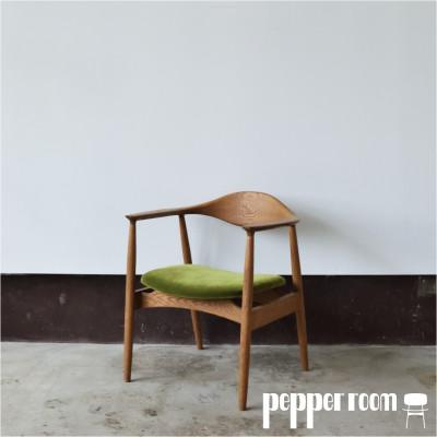 ふるさと納税 小野市 アームチェア　オーク　モケットグリーン