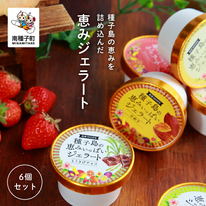 【ふるさと納税】恵みジェラート 6個セット ジェラート アイス スイーツ おやつ お菓子 母の日 ホワイトデー 食品 グルメ お取り寄せ おすそわけ 人気 おすすめ ギフト 返礼品 南種子町 鹿児島 かごしま 【株式会社HOPE】