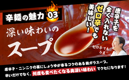 風来軒 宮崎辛麺「中野屋」（常温生麺）2食入×4袋 辛麺 中華麺