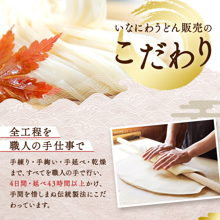 稲庭うどんドンと41人前 2種11袋(3,350g)【(株)稲庭うどん販売】[H1504]