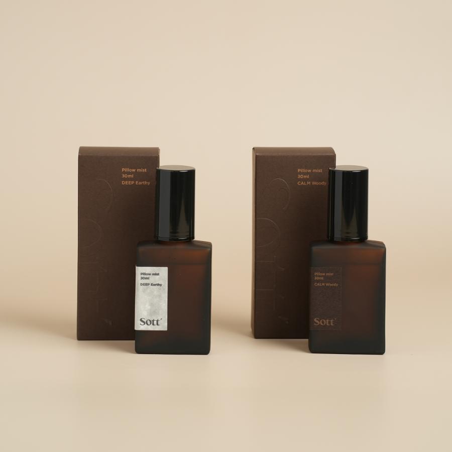 ＜Sott’／ソット＞眠りに寄り添うピローミストギフトセット CALM Woody＋DEEP Earthy