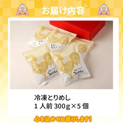 ふるさと納税 高浜市 高浜市の郷土料理「とりめし」がいつでも食べたい時に食べられる!冷凍とりめし300g(1人前)×5 |  | 03