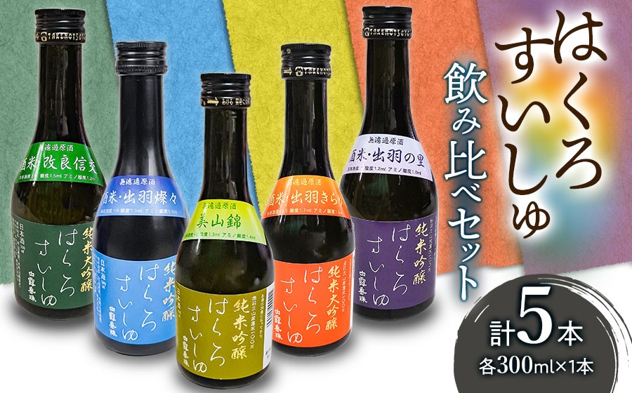
                  はくろすいしゅ飲み比べセット　山形県鶴岡市 庄内観光物産館事業部　| 白露垂珠 お酒 日本酒 地酒 アルコール 晩酌 日本酒セット 地酒セット
                