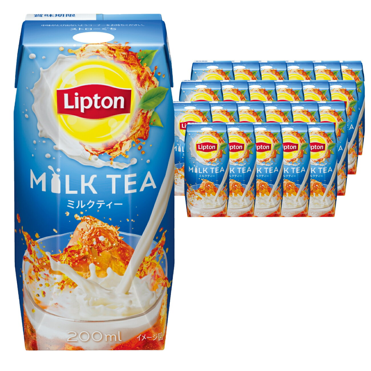 【ふるさと納税】 紅茶 リプトン ミルクティー 200ml 24本 計4800ml 森永乳業 [翔栄通商 愛知県 江南市 ko23btu570065] 紙パック ジュース 常温保存 ティータイム おやつ ジャストサイズ ミルク ティー まとめ買い 買い置き