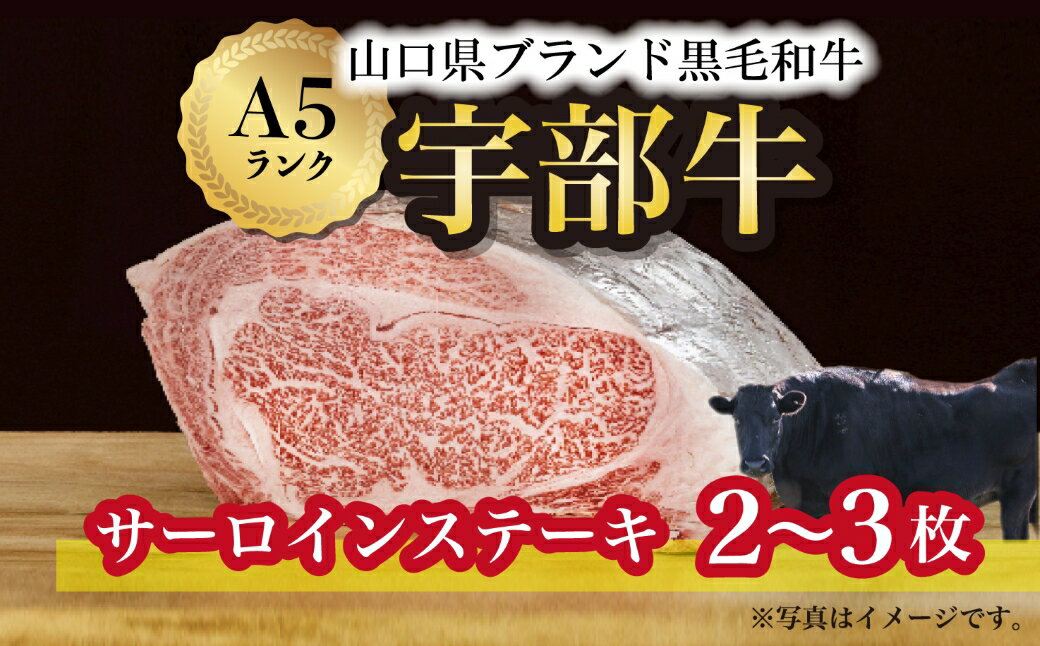 【ふるさと納税】【宇部牛】 サーロインステーキ 2~3枚　山口県 宇部市 宇部牛 黒毛和牛 オレイン酸 上質 肉質 脂 美味しい 育て方 肉 牛こだわりブランド A5ランク サーロインステーキ 焼肉 BBQ ステーキ 業務 家族 お裾分け お祝い イベント クリスマス お誕生日