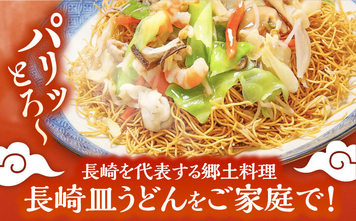 【6回定期便】冷凍 長崎皿うどん 4食 具入り / うどん 皿うどん 麺 / 南島原市 / 狩野食品 [SDE019]