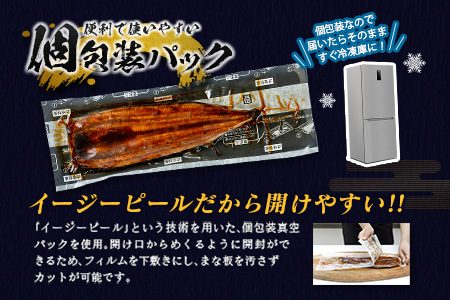 国産 うなぎ 蒲焼 3尾（無頭）計480g以上 新富町産 鰻 ウナギ 支援 鰻楽 送料無料【C444-30】