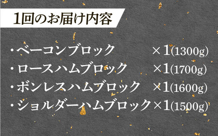 【6回定期便】 ハム・ベーコン ブロック セット 瑞浪ボーノポーク 6.1kg (冷凍) 瑞浪市 / きなぁた瑞浪 詰め合わせ ギフト[AZCI114]