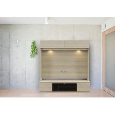 ふるさと納税 大川市 シャルム  幅160cm テレビボード 壁掛けテレビアーム金具付 グレージュ/ウォールナット